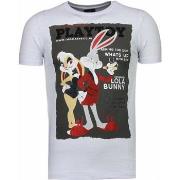 T-shirt Korte Mouw Local Fanatic Playtoy Bunny Rhinestone