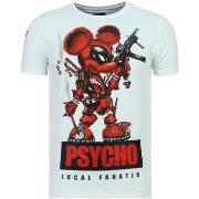 T-shirt Korte Mouw Local Fanatic Psycho Mouse Leuke W