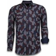 Overhemd Lange Mouw Tony Backer Blouse Dotted Camouflage Pattern