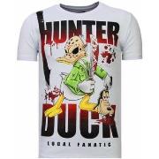 T-shirt Korte Mouw Local Fanatic Hunter Duck Rhinestone