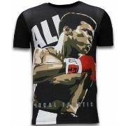 T-shirt Korte Mouw Local Fanatic Muhammad Ali Digital Rhinestone
