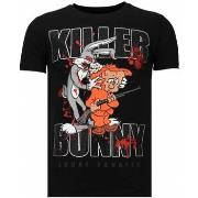 T-shirt Korte Mouw Local Fanatic Killer Bunny Rhinestone