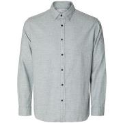 Overhemd Lange Mouw Selected Regowen-Twist L/S - Grey/Asphalt
