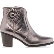 Enkellaarzen Color Block Boots / laarzen vrouw grijs