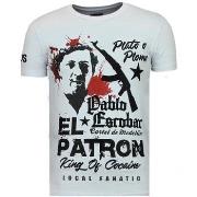 T-shirt Korte Mouw Local Fanatic El Patron Pablo Rhinestone