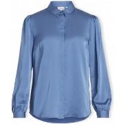 Blouse Vila Noos Shirt Ellette Satin - Coronet Blue