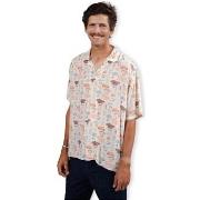 Overhemd Lange Mouw Brava Fabrics Buffet Aloha Shirt - Sand