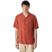 Overhemd Lange Mouw Portuguese Flannel Linen Camp Collar Shirt - Terra...