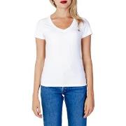 T-shirt Korte Mouw Calvin Klein Jeans EMBROIDERY STRETCH V-NECK J20J21...