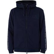 Sweater Emporio Armani EA7 Hoodie Met Rits En Logo Op De Borst