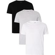 T-shirt Korte Mouw Lacoste Set Van 3 Essentials Lounge T-Shirts