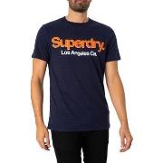 T-shirt Korte Mouw Superdry Klassiek Gewassen T-Shirt Met Core-Logo