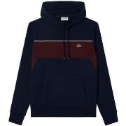 Sweater Lacoste Colour Block Fleece Hoodie Navy Blue/Bordeaux