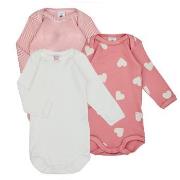 Pyjama's / nachthemden Petit Bateau BODY US ML COEUR PACK X3