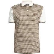 Polo Shirt Korte Mouw Trojan Poloshirt Met Pied-De-Poule-Paneel