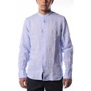 Overhemd Lange Mouw Sl56 Camicia S.L.56 Lino Azzurro