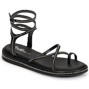 Sandalen Fru.it 7430-100-NERO-NIKEL