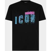 Sweater Dsquared T-Shirt Pixeled Icon Cool Fit Tee noir