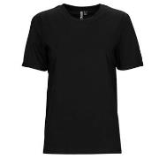 T-shirt Korte Mouw Pieces PCRIA SS FOLD UP SOLID TEE