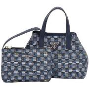 Tas Guess VIKKY II LARGE TOTE BLUE LOGO Bleu