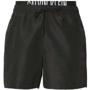 Zwembroek Calvin Klein Jeans Double Waistband Swim Shorts Black