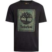 T-shirt Korte Mouw Timberland T-shirt met Camo Box-logo