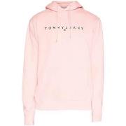 Sweater Tommy Jeans Linear Logo Hoodie Pink