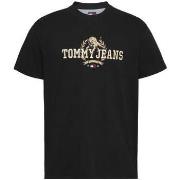 T-shirt Tommy Jeans Embroidered Varsity T-Shirt Black