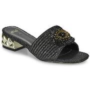 Slippers Exé Shoes KATY-424-RAFFIA-BLACK