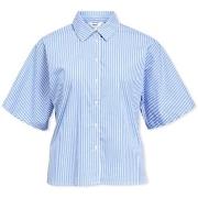 Blouse Object Tutta Shirt - Cornflower Blue/White