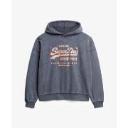 Sweater Superdry Sweatshirt à capuche métallisé femme Vintage Logo