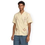 Overhemd Lange Mouw Rvlt Revolution RVLT Cuban Shirt - Offwhite