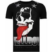 T-shirt Korte Mouw Local Fanatic Hellboy Rhinestone