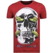 T-shirt Korte Mouw Local Fanatic Skull Snake B
