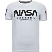T-shirt Korte Mouw Local Fanatic Nasa American Flag