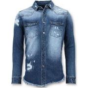 Overhemd Lange Mouw Enos Lange Spijker Denim Blouse