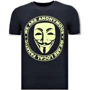T-shirt Korte Mouw Local Fanatic We Are Anonymous