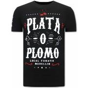 T-shirt Korte Mouw Local Fanatic Plata O Plomo Narcos