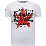 T-shirt Korte Mouw Local Fanatic King Of Cocaines La Coka Nostra