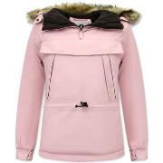 Parka Jas Matogla Anorak Winterjas Bontkraag Pink