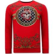 Sweater Tony Backer Print Snake Skull