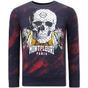Sweater Tony Backer Print Skull Tiger