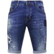 Korte Broek Local Fanatic Korte Jeans Verfspatten Stretch SH