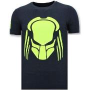 T-shirt Korte Mouw Local Fanatic Predator Neon Print