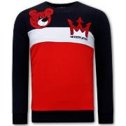 Sweater Tony Backer Print Teddy Bear Print