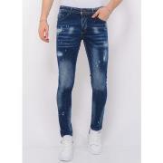 Skinny Jeans Local Fanatic Men's Paint Splatter Stoashed Jeans