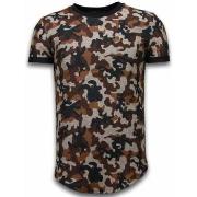 T-shirt Korte Mouw Justing Camouflaged Fashionable Long Fi
