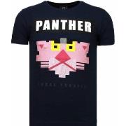 T-shirt Korte Mouw Local Fanatic Panther For A Cougar Rhinestone
