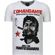 T-shirt Korte Mouw Local Fanatic Che Guevara Comandante Rhinestone
