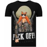 T-shirt Korte Mouw Local Fanatic Bandit Chief Rhinestone